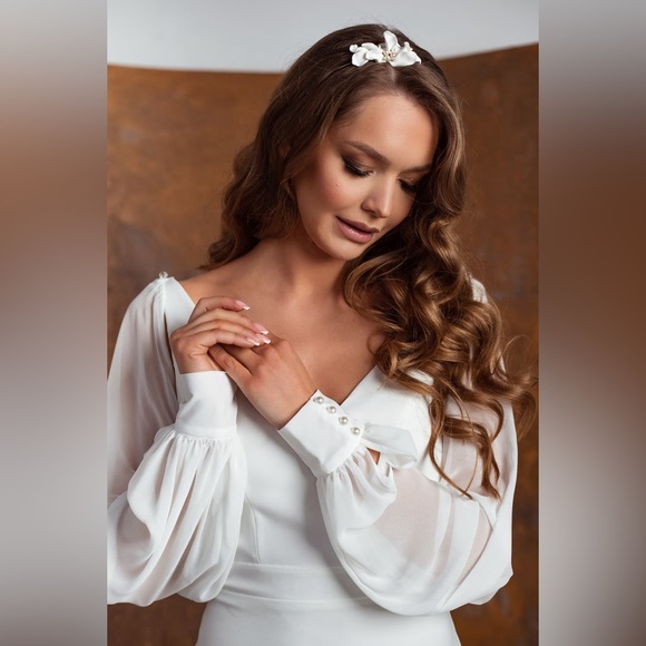 NWT Wedding Dress Sleeves (Detachable) - Picture 9 of 13